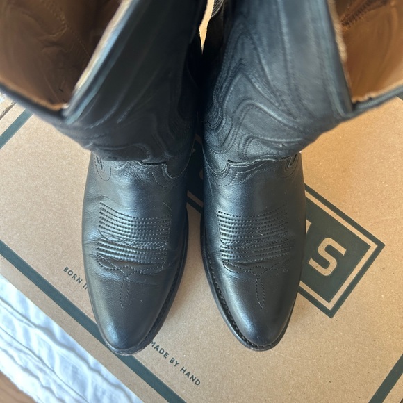 The Jamie Tecovas Black Cowgirl / Cowboy Boot - Picture 5 of 11
